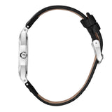 Lee Cooper Women's Analog Watch with Blue Dial and Black Leather Band, LC08337.301
