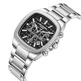 Lee Cooper Men's Multifunction Watch with Black Dial and Stainless Steel Band, LC08339.350
