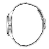 Lee Cooper Men's Date Analog Watch with Blue Dial and Stainless Steel Band, LC08340.300