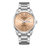 Lee Cooper Men's Date Analog Watch with Rose Gold Dial and Stainless Steel Band, LC08340.301