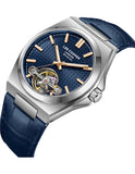 Lee Cooper Men's Automatic Watch with Blue Dial and Blue Leather Band, LC08342.399