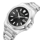 Lee Cooper Men's Date Analog Watch with Black Dial and Stainless Steel Band, LC08343.350