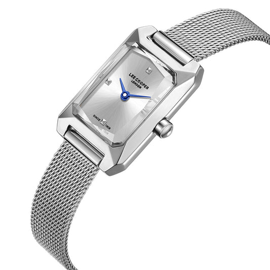 Lee Cooper Women's Analog Watch with Silver Dial and Silver Mesh Band, LC08359.330