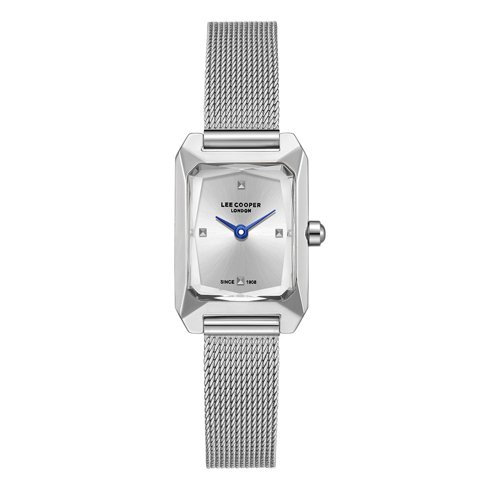Lee Cooper Women's Analog Watch with Silver Dial and Silver Mesh Band, LC08359.330