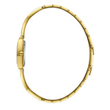 Lee Cooper Women's Analog Watch with White Mother Of Pearl Dial and Gold Stainless Steel Band, LC08385.120