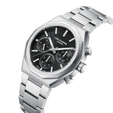 Lee Cooper Men's Multifunction Watch with Gunmetal Black Dial and Stainless Steel Band, LC08402.350