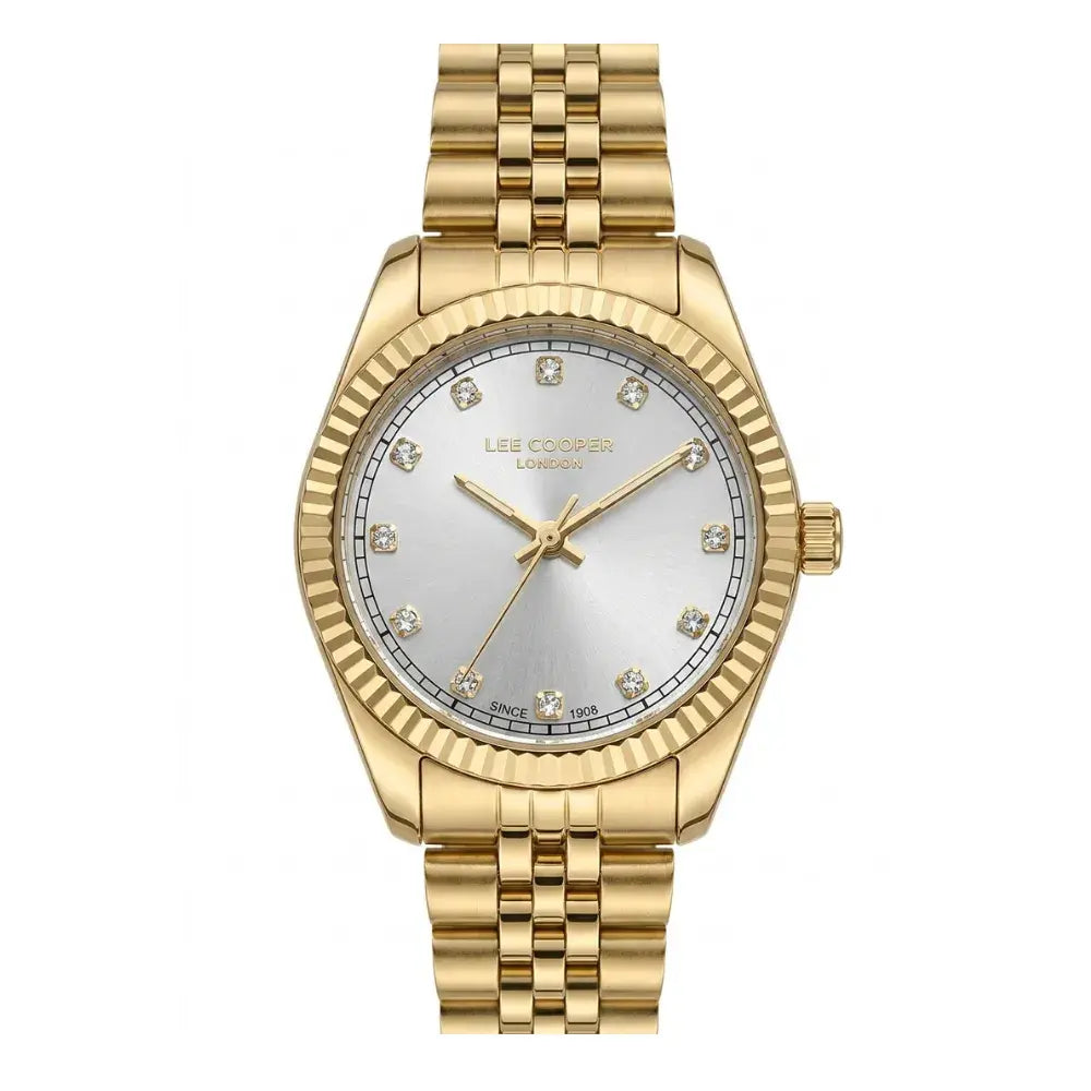 Lee Cooper Women's Analog Watch with Silver Dial and Silver/Gold Stainless Steel Band, LC08400.130