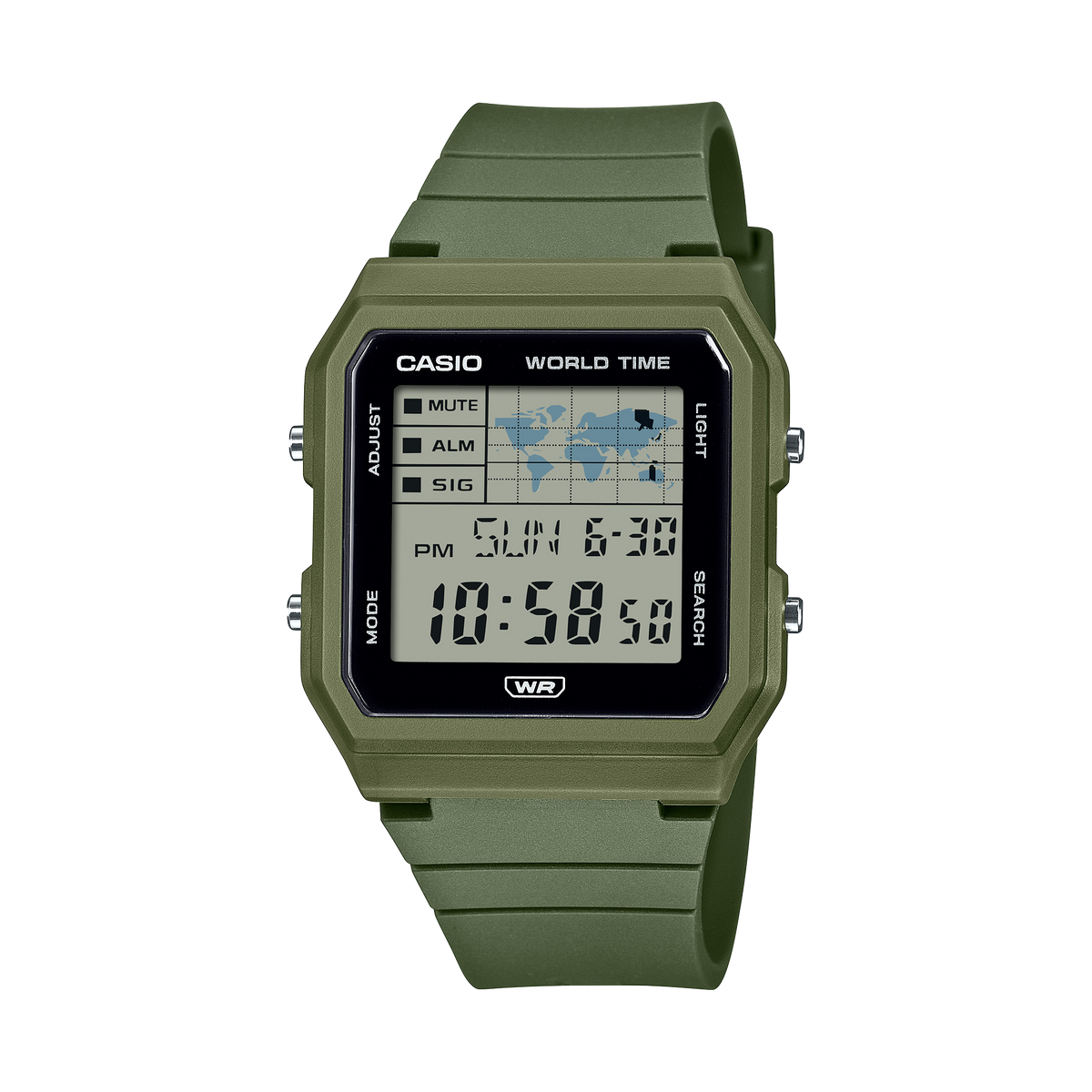 Casio Unisex Digital Watch, Clear Dial With Green Bio-based resin Band, LF-30W-3ADF | Kewalrams Bahrain