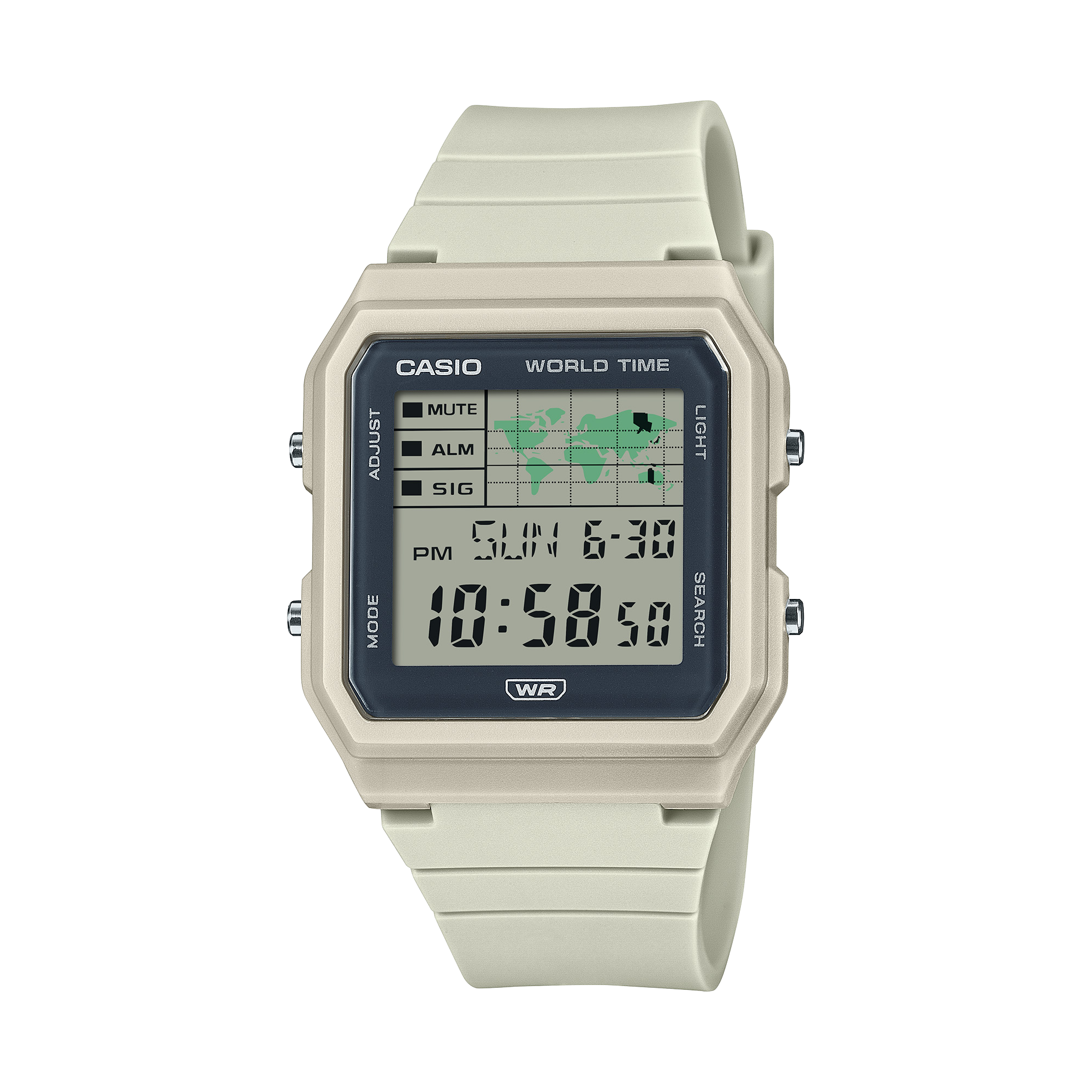 Casio Unisex Digital Watch, Clear Dial With Grey Bio-based resin Band, LF-30W-8ADF | Kewalrams Bahrain