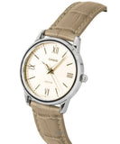 Casio Women's Analog Watch Beige Dial with Brown Leather Band, LTP-1303LL-7AVDF