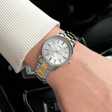 Casio Men's Watch Analog, Silver Dial Two Toned Stainless Steel Strap, MTP-1303SG-7AVD product image