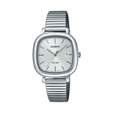 Casio Women's Watch Analog Silver Dial with Silver Stainless Steel Strap, LTP-B166D-7AVDF