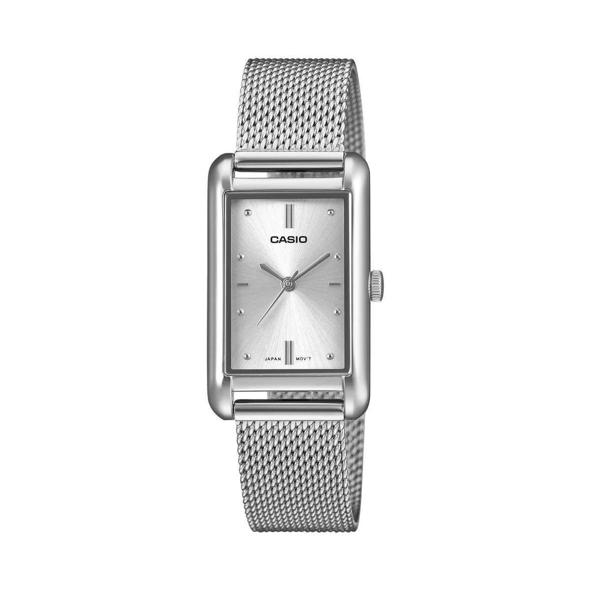 Casio Women's Analog Watch White Dial Steel Band, LTP-B171M-7ADF
