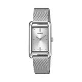 Casio Women's Analog Watch White Dial Steel Band, LTP-B171M-7ADF