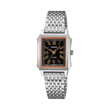 Casio Women's Watch Analog Black Dial with Silver Stainless Steel Strap, LTP-B190D-1BVDF