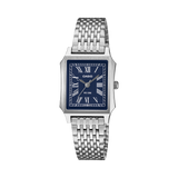 Casio Women's Watch Analog Blue Dial with Silver Stainless Steel Strap, LTP-B190D-2BVDF
