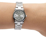Casio Women's Watch Analog, Silver Dial Silver Stainless Steel Strap, LTP-V001D-7BUDF
