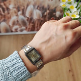 Casio, Women's Watch Analog, Silver Dial Silver & Gold Stainless Band, LTP-V007SG-9EUDF product image