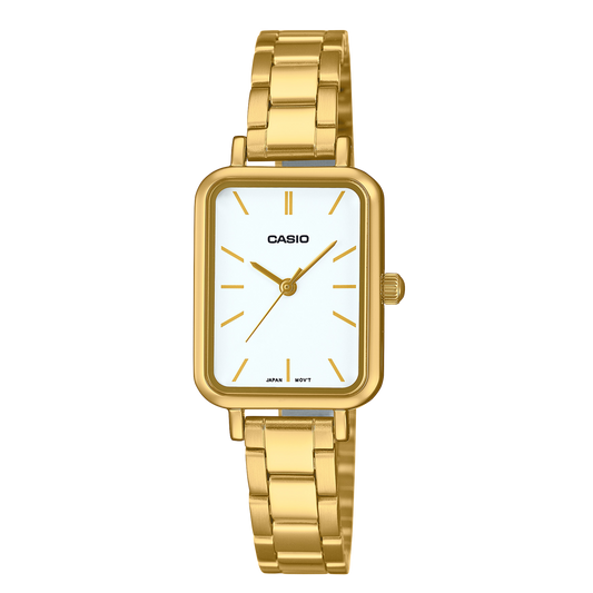 Casio men analog watch, white dial with comfortable strap, model CS-LTP-V009G-7EUDF, Bahrain