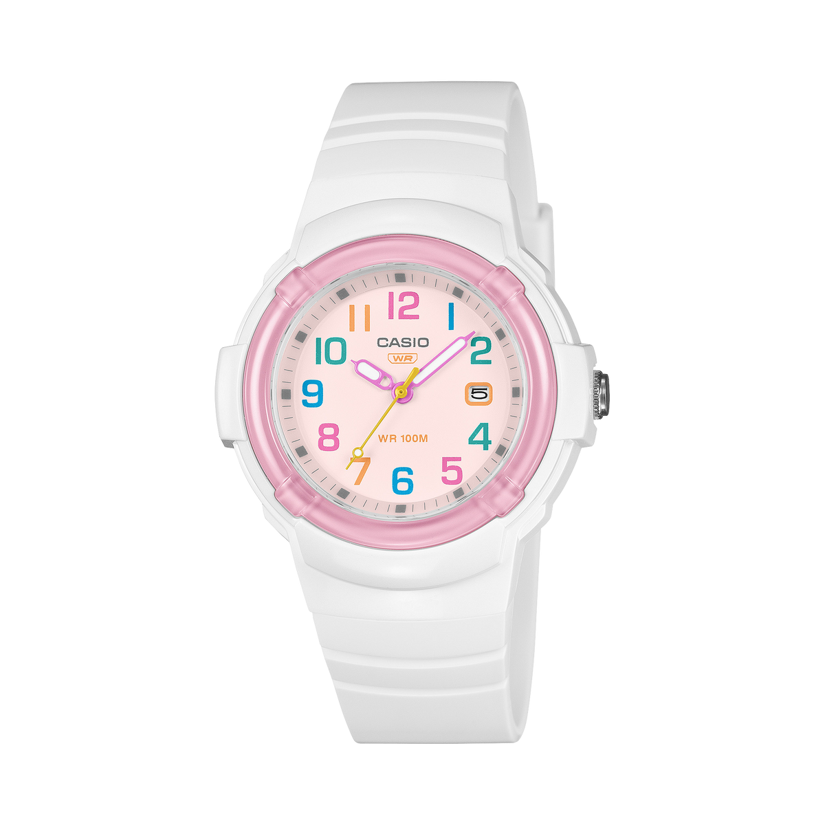 Casio Women's Analog Watch, Pink Dial With White Bio-based resin Band, LX-800H-7A1VDF | Kewalrams Bahrain
