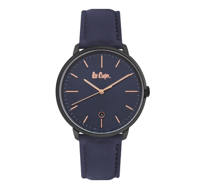 Lee Cooper Men's Watch Analog, Blue Dial Blue Leather Strap, LC06972.699 