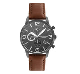 Lee Cooper Men's Watch Analog, Black Dial, Brown Leather Strap, LC07083.064 