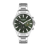 Lee Cooper Men's Watch Analog, Green Dial, Silver Stainless Steel Strap, LC07394.370