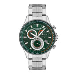 Lee Cooper Men's Watch Analog, Green Dial, Silver Stainless Steel Strap, LC07403.390