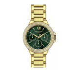 Lee Cooper Women's Watch Analog, Green Dial, Gold Stainless Steel  Strap, LC07414.170 