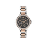 Lee Cooper Women's Watch Analog, Black Dial,  Two Tone Stainless Steel Strap, LC07414.550 