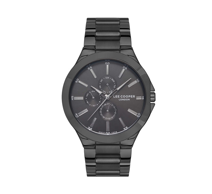 Lee Cooper Men's Watch Analog, Black Dial, Black Stainless Steel Strap, LC07427.060 