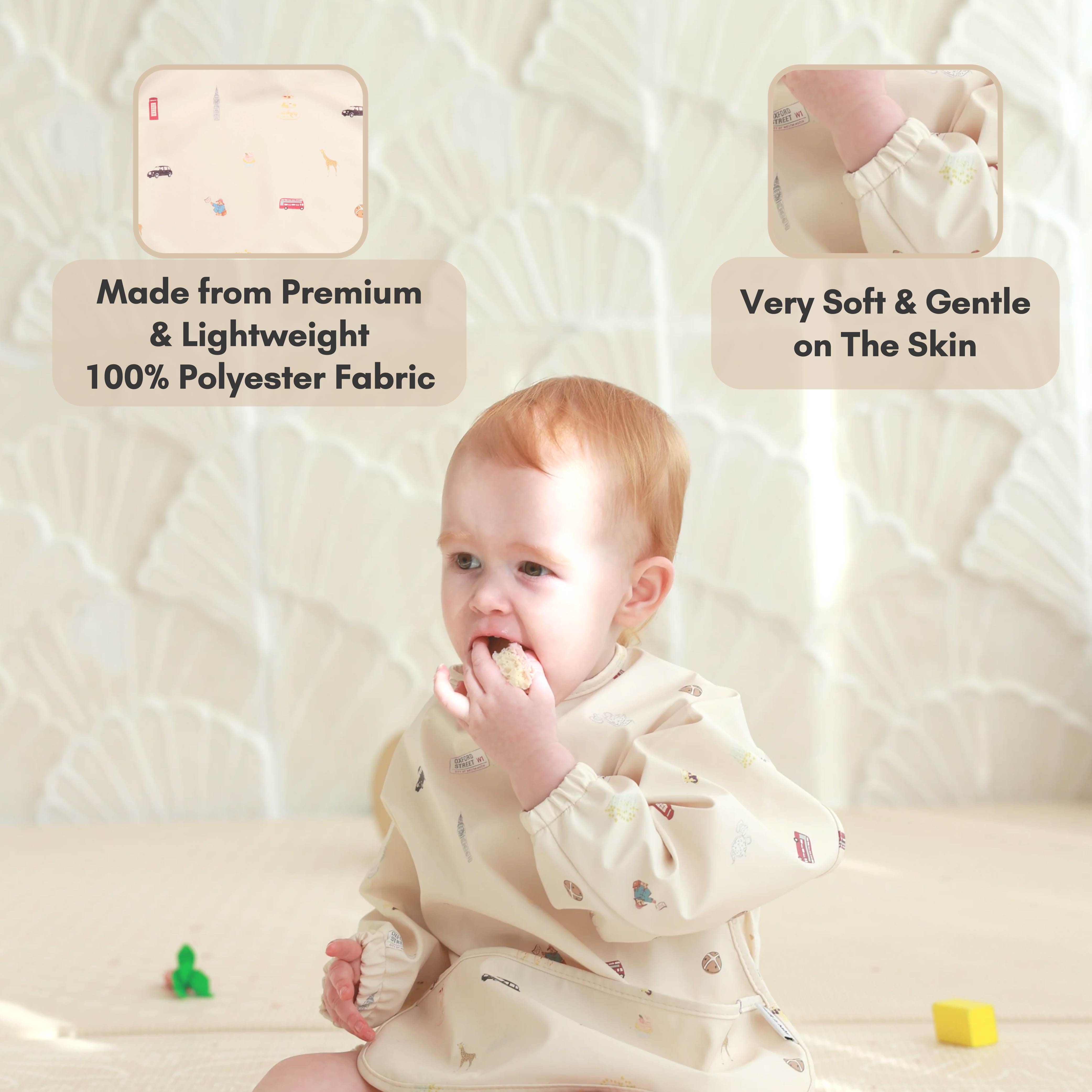 Milk It Baby Water Proof Sleeved Bib, London City, MI-SBLN007S