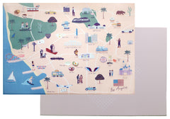 Milk It Baby Los Angeles Play Mat, City Tour Collection 100% TPU Foam Reversible Mat, MI-LOSANGELESPM