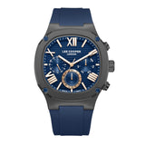 Lee Cooper Men's Watch Analog Blue Dial with Blue Silicone Strap, LC08150.099