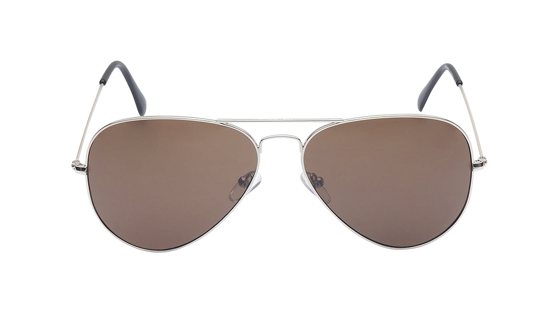 Fastrack Men's Aviator Sunglasses with Polarised and UV Protected Lens, M165BR43V