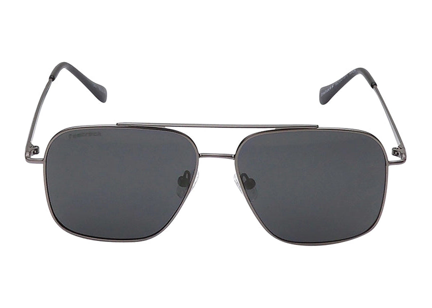 Fastrack Unisex Aviator Sunglasses, Black Lens, Polarised and UV protected, M253GY8P