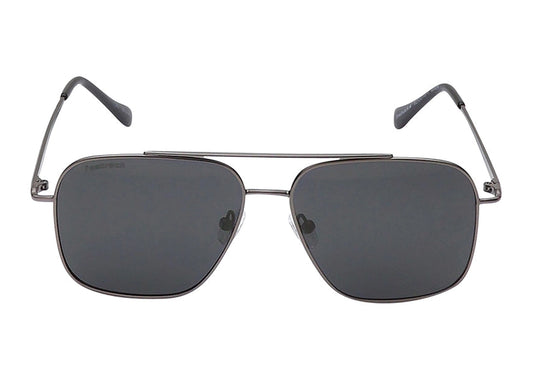 Fastrack Unisex Aviator Sunglasses, Black Lens, Polarised and UV protected, M253GY8P