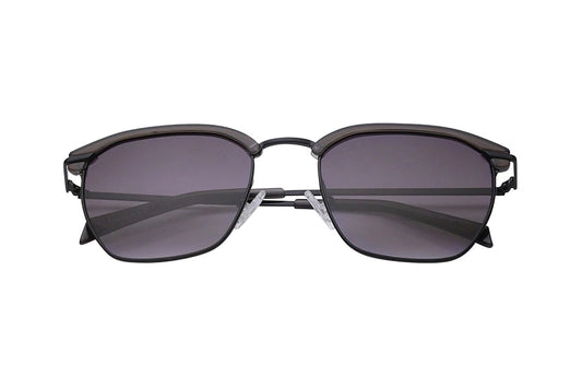 Fastrack Unisex Clubmaster Sunglasses, Grey Lens, UV protected, M264BK1 - image 2