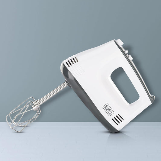 Black+Decker, 300W Hand Mixer (White/Grey), M350 Hand Mixers BL-M350