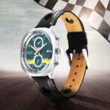 Titan Men's Classique Ibd Race Craft 2.0 Analog Watch Silver Dial Leather Band, TI-10022SL04
