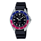 Casio Men's Watch Analog Black Dial Black Resin Band, MDV-10-1A2VDF
