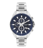 Lee Cooper Men's Watch Analog, Blue Dial Silver Stainless Steel Band, LC07830.390 