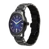 Titan Stellar Starlight Analog with Concealed Automatic Men's Watch with Purple Dial and Dark Gun Stainless Steel Strap,10051QM01