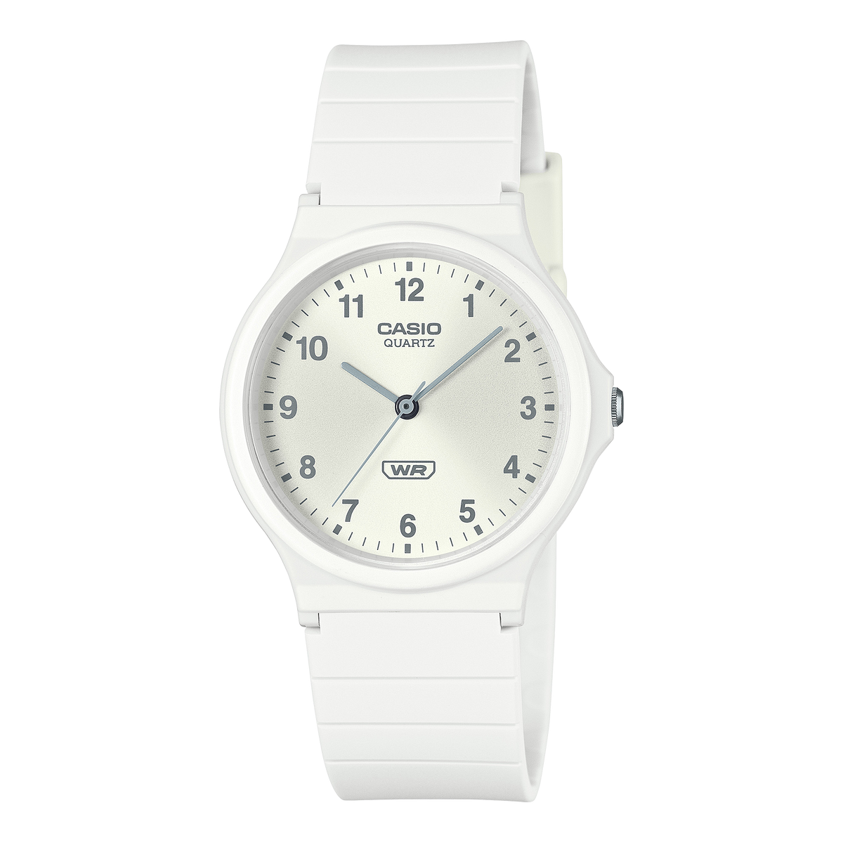 Casio Unisex Analog Watch, White Dial With White Bio-based resin Band, MQ-24B-7BDF | Kewalrams Bahrain