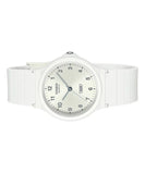 Casio Unisex Analog Watch, White Dial With White Resin Band, MQ-24B-7BDF