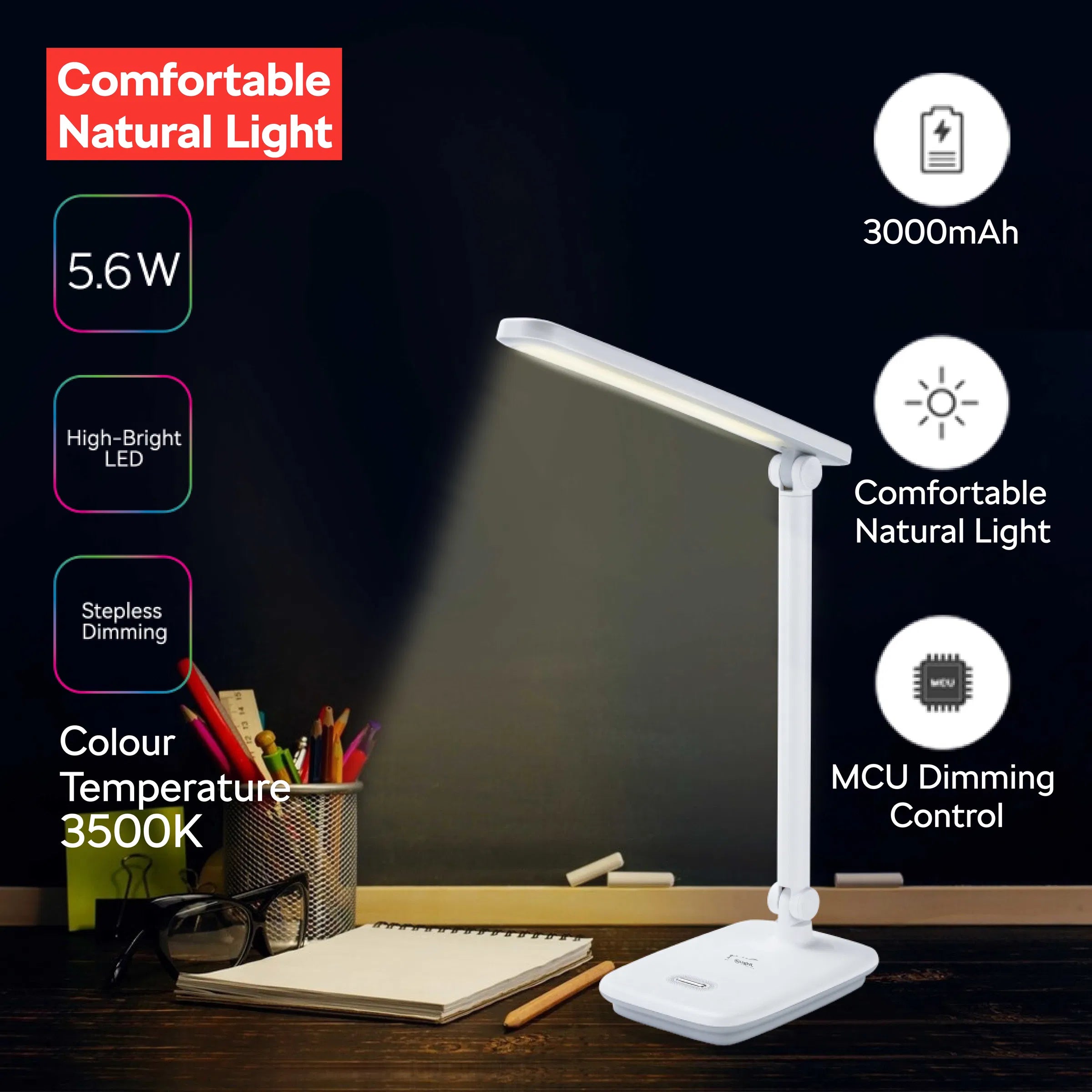 Mr.Light LED Rechargeable Table Lamp, MR6605