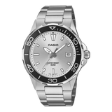 Casio Men's Watch Analog Silver Dial with Silver Stainless Steel Strap, MTD-145D-7AVDF
