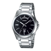 Casio Men's Watch Analog, Black Dial Silver Stainless Steel Strap, MTP-1370D-1A1VD