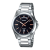 Casio Men's Watch Analog, Black Dial Silver Stainless Steel Strap, MTP-1370D-1A2VD