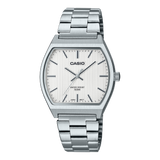 Casio Men's Watch Analog White Dial with Silver Stainless Steel Band, MTP-B140D-7AVDF